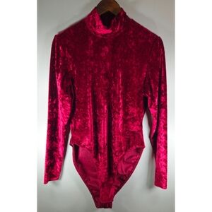 Vintage Victoria's Secret Red Velvet Bodysuit